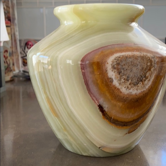 🏺Banded calcite vase - Picture 2 of 4